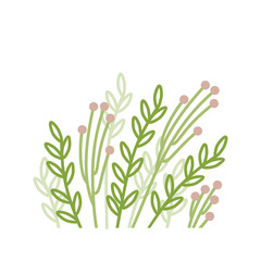 Green and pink floral pattern