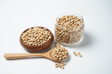 Soy on a white background