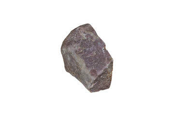 Red natural stone/ Red natural river stone isolated on white background