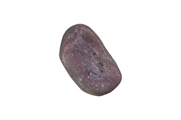 Red natural stone/ Red natural river stone isolated on white background