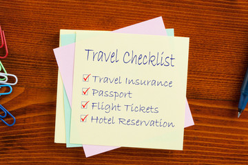 Travel Checklist Concept