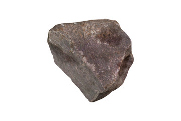 big stone/ Red natural river stone isolated on white background