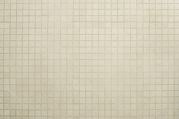 Old white mosaic wall background texture