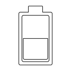 Low battery charge in black and white