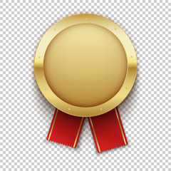 Realistic gold medal. 