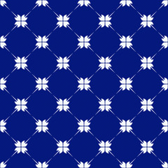 Blue floral seamless pattern background