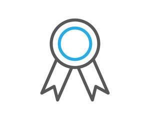 achievement badge line icon illustration vector,achievement badge icon illustration vector,achievement badge line website icon illustration vector