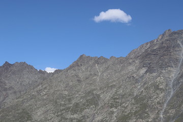 Caucasian rocky mountains in Georgia