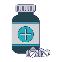 Medicine bottle isolated