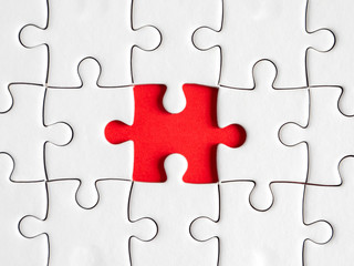Fototapeta premium White jigsaw puzzle 15