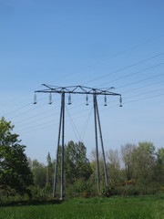 Power Liness in blue Sky