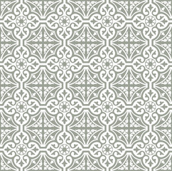 Green leaves tiles pattern