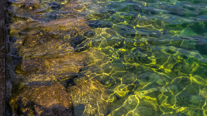 Beautiful crystal clear water at the Traunsee - Gmunden - Salzburg - Austria