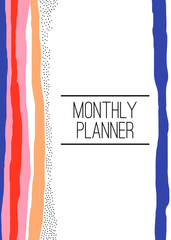 Cover for diary, planner. Abstract background. Digital design. Vector