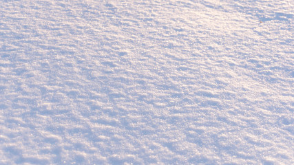 Empty snow background, even layer of snow, light background, texture