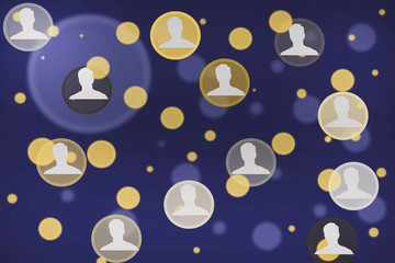 different people network  in screen