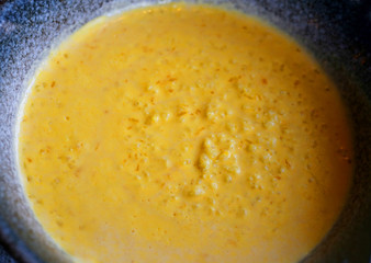 Photo background bright macro beautiful millet porridge