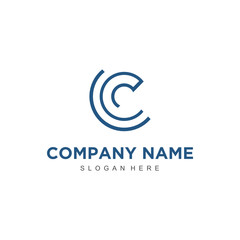 Simple minimalistic modern professional logo design letter C vector EPS illustrator template