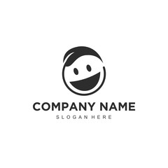 Simple and Minimalist smile Logo Design vector