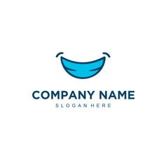 Fototapeta premium Simple and Minimalist smile Logo Design vector