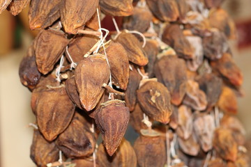 Tasty and sweet, dry persimmons