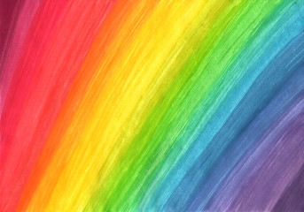 Colored rainbow watercolor