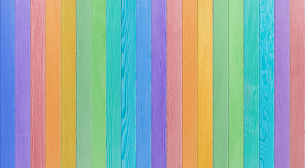 Rainbow Colored Blue Wood Table , Wood Texture Background Top View