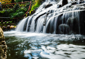 Beautiful Water fall  in  Company garden Mussoorie Uttarakhand  India Near Kempty fall