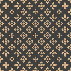 Vector damask seamless retro pattern background cross flower kaleidoscope