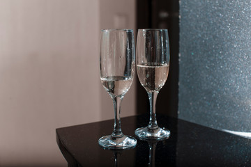 Champagne bottle. 