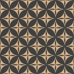 Vector damask seamless retro pattern background round curve cross frame kaleidoscope