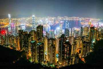 Fototapeta na wymiar 香港の夜２
