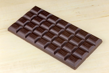 Chocolate Bar on Wooden Table Top