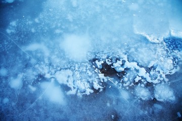 Blue Ice Texture Background with Crystal Surface