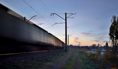 Fototapeta na wymiar passing train
