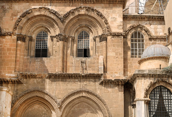 Obraz premium Part of the church of the Holy Sepulchre in Jerusalem, Israel