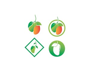 mango icon logo vector