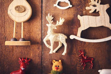 Christmas background. Set with a lot of different  baubles