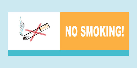 No smoking concept. Illustration with different colored squares