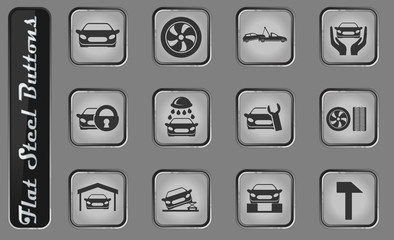 Car service maintenance icon set