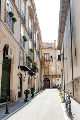 Medieval street in the ancient part of Palermo