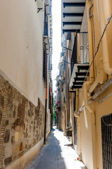 Medieval street in the ancient part of Palermo