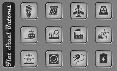 Icon Set, Energy and Industry