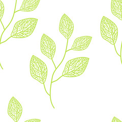 Fototapeta premium Delightful Garden Seamless Pattern. Seamless leaf pattern.