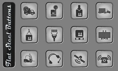 Logistics icon set