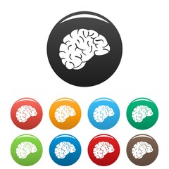 Thinking brain icon. Simple illustration of thinking brain vector icon for web design isolated on white background