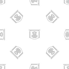 Label of beer pattern seamless vector repeat geometric for any web design