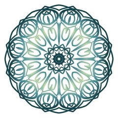 Round pattern flower mandala. circle floral ornament. Decorative illustration.
