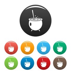 Magic cauldron icon. Simple illustration of magic cauldron vector icon for web design isolated on white background