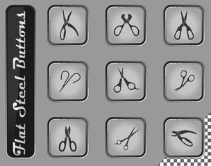 Scissors vector icons